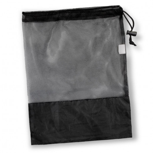Black Drawstring Mesh Bags